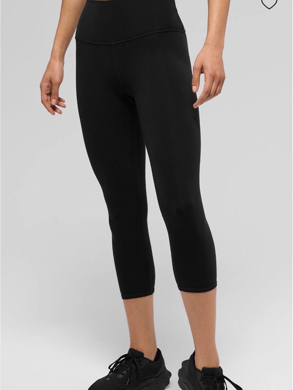 ALO Yoga Black Logo Cropped Leggings
